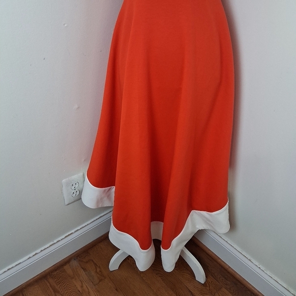Anthropologie Maeve Red and White Colorblock A-Line Midi Dress Maxi Size XS - Picture 9 of 14